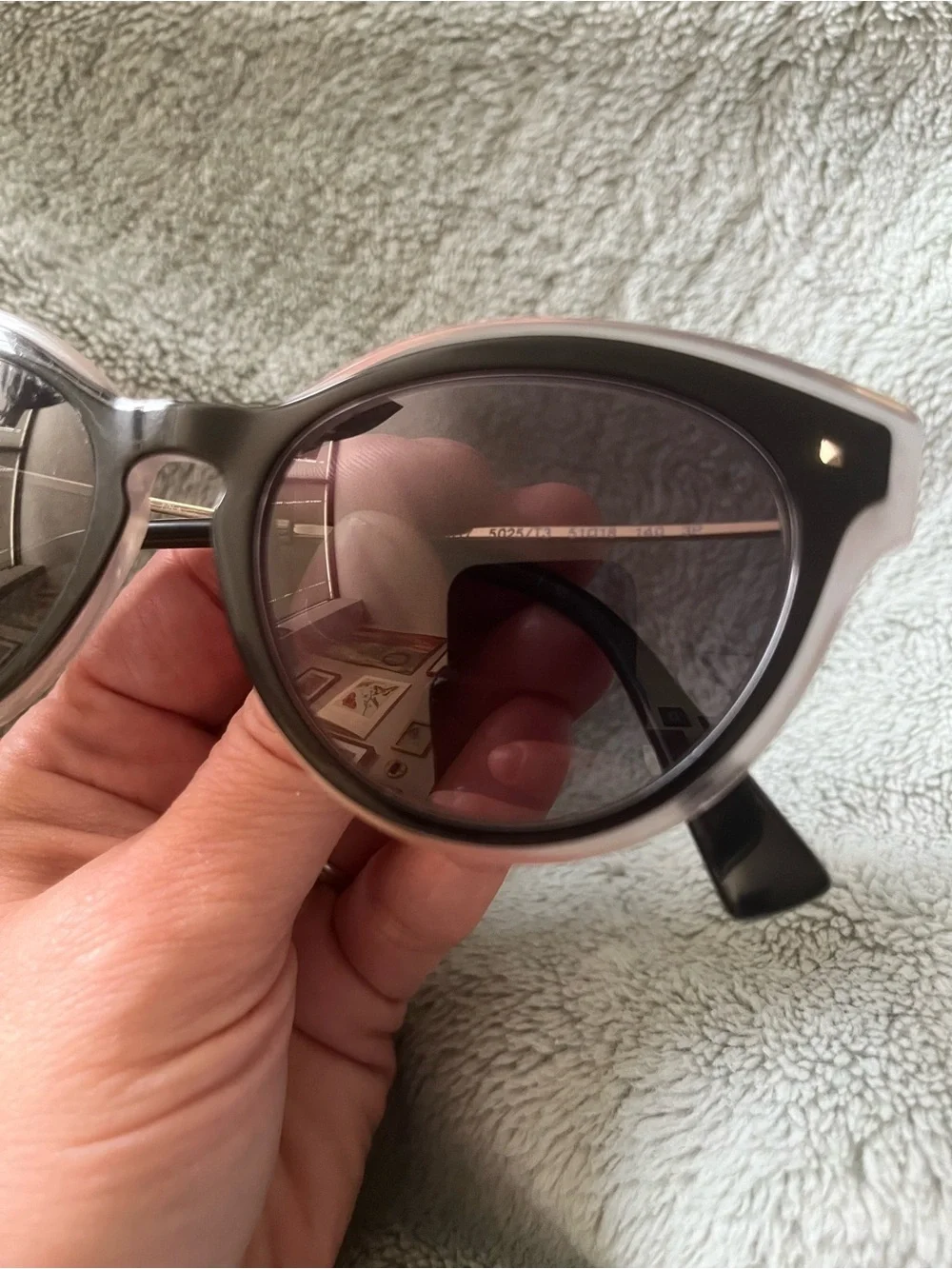 2019 Valentino 4017 Black/Crystal/Smoke Gradient Cat-Eye Women's Sunglasses